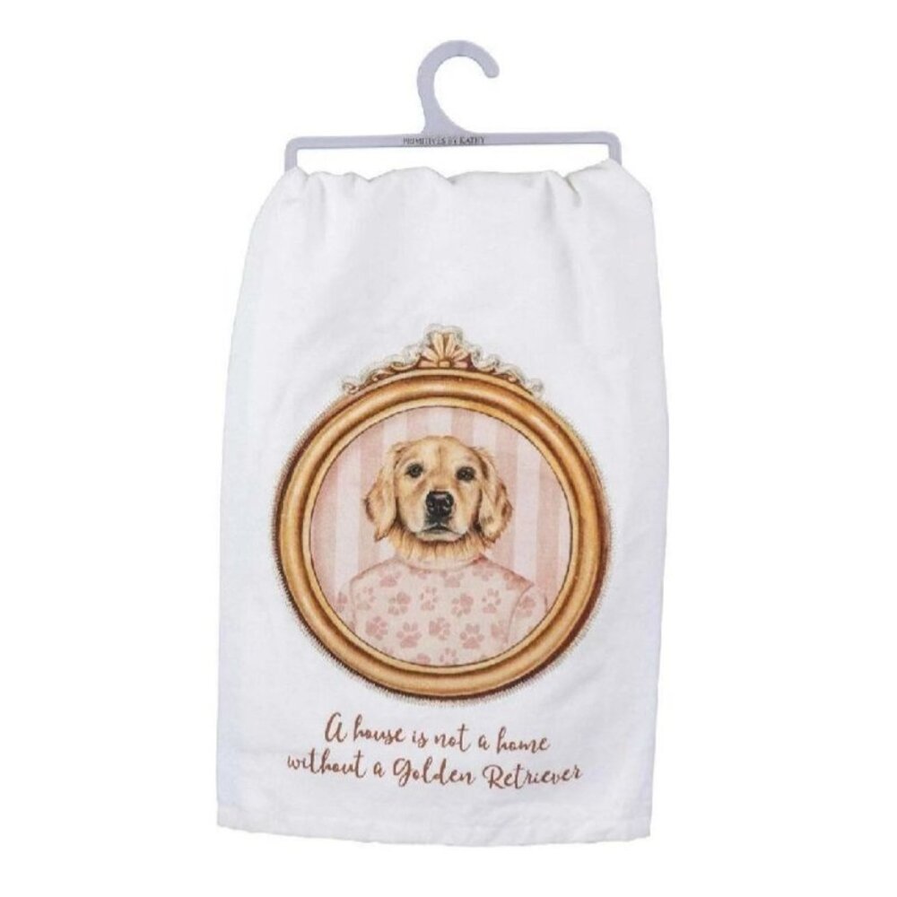 A House is‎ not a Home without a GOLDEN RETRIEVER Primitives by Kathy Dish Towel